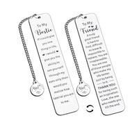 Best Friend Bookmark Gifts for Women Friends Birthday Gifts Friendship Gifts for Women Long Distance Relationship Gifts for Friends Sentimental Gifts for Bestie Best Friend Female Gifts Double-Sided