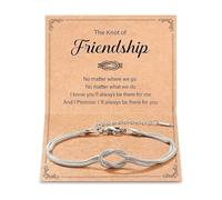 Best Friend Bracelet Love Knot Matching Bracelets for BFF Friendship Long Distance Bracelet for 2/3/4/5/6 Birthday Christmas Jewelry Gifts, Metal, no gemstone
