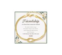 Best Friend Bracelet Love Knot Matching Bracelets for BFF Friendship Long Distance Bracelet for 2/3/4/5/6 Birthday Christmas Jewelry Gifts, Metal, no gemstone