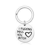 Best Friend Christmas Gifts Keying Long Distance Friendship Gifts I Fucking Miss You Bitch Keyring for Birthday Wedding Gifts