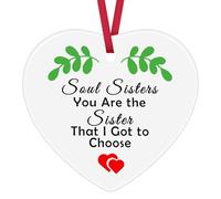 Best Friend Christmas Ornament for Women Friendship Gifts for Women Best Friend Birthday Gifts for Women for Friend Female Soul Sister BFF Work Bestie Gift Ideas