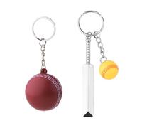 Best Friend Cricket Birthday Gifts for Men Women Cricket Stress Ball Keyring Gifts for Cricket Lovers Cricket Christmas Gifts for Daughter Son Cricket Bat Key Ring Gift for Sister Brother 2pcs