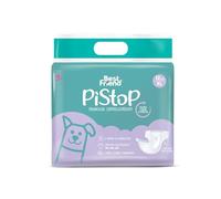 Best Friend - Disposable PìStop Nappies for Dogs. Disposable panties with super absorbent polymers. Excellent fit and hold with adhesive closure | L, waist 55-65 cm. Pack of 12