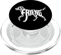 Best Friend Dog Silhouette Typography Design PopSockets PopGrip for MagSafe
