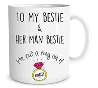 Best Friend Engagement Gift Engagement Mug Bestie Engagement Gift Friend Engaged Mug Engaged He Put A Ring On It Newly Engaged WSDMUG1422