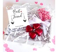 Best Friend Mini Gift Hamper with Silver Heart Earrings | Letter Box Gift For Her | Unique Gifts For Her Birthday, Thank you or Christmas UK