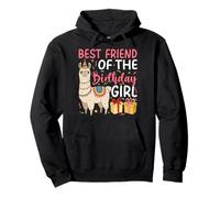 Best Friend of the Birthday Girl Llama Birthday Party Pullover Hoodie