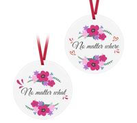 Best Friend Ornament Friendship Gifts for Women No Matter What No Matter Where Ceramic Ornaments Graduation Going Away Gift Birthday Christmas Ornaments for Best Friend