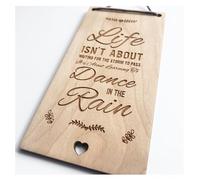 Best Friend Sentiments Wooden Plaques - Cute Quotes and Sayings To Make Your Day Better (Life Isn't About Waiting)