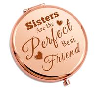 Best Friend Sister Gifts Compact Makeup Mirror Sister Gifts from Sister Encouragement Gifts for Friends Bestie Graduation Gifts for Her Friendship Gifts Soul Sister Gifts Christmas Birthday Gifts