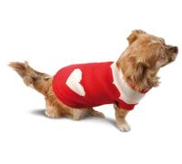 Best Friend - Snow Heart Sweater for Dogs. Sweater with Super Warm Yarn, Half Sleeve and Elasticated Leg Band | Back Length 30 cm