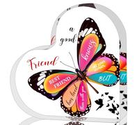 Best Friend Surprise Gifts - Acrylic Heart Keepsake & Paperweight for Home Office Table Shelf