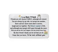 Best Friend Wallet Insert Card Birthday Greeting Cards Inspirational Graduation Gift Friendship Appreciate Engraved Pocket Card Go to University Love Reminder Christmas Keepsake Sunflower Present