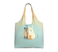 Best Friends Animals Printed women's canvas bag - casual shoulder bag + handbag dual-purpose design,