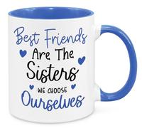 Best Friends are The Sisters We Choose Ourselves - Sentimental Friendship Gift for Women Best Friends Besties BFF Birthday Christmas Thank You Gift Friendaversary (Blue)