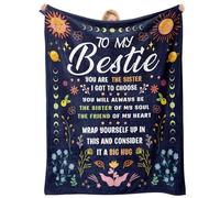 Best Friends Blanket Gifts, Bestie Birthday Gifts for Women, Bestie Throw Blanket 60"x50", Friendship Female BFF, Long Distance Gifts Going Away for Women - Best Friends Forever