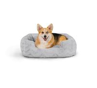 Best Friends by Sheri Soothe & Snooze Lounge Lux Memory Foam Rectangular Dog Bed, Washable, Grey, Medium 30" x 20"