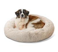 Best Friends by Sheri The Original Calming Donut Cat and Dog Bed in Shag Fur Taupe, Extra Large 45x45