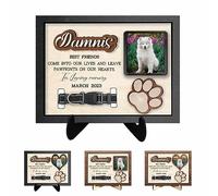 Best Friends Come Into Our Lives and Leave Pawprints on Our Heart Personalized Dog Photo Name Memorial Frame In Loving Memory Sign Pet Loss Sign Sympathy Gift for Family Friends Grandma Pet Lover