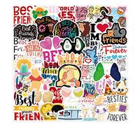 Best Friends Forever Stickers, Friendship Stickers Cute Trendy Waterproof Colorful Stickers for Laptop Water Bottle Skateboard Car Bike Phone Computer Scrapbook Motorcycle,Vinyl for Teens Kids