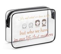 Best Friends Friendship Gifts for Women Clear Cosmetic Bag Bestie Birthday Gift Soul Sister Gifts PVC Travel Makeup Bag Christmas Graduation Retirement Gift for Her Friend BFF Sister Toiletry Bag