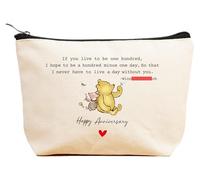 Best Friends Gift-Friendship Gift-Makeup Bag-Cosmetic Case-Travel Accessory Pouch, Beige, 9.5 ″ L x 7″H x 2.7″ W, 129-if You Live to Be a Hundred