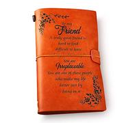 Best Friends Leather Journal Notebook from Women Men - to My Friend a Truly Great Friend is Hard Engraved Vintage Leather Travel Journal Friendship Embossed Writing Journal Gift