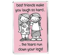 Best Friends Make You Laugh So Hard - Fridge Magnet - Funny Gift