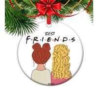 Best Friends Or Sisters Christmas Ornament 2024, Besties Soul Sister BFF, Forever Friends Keepsake Memorial for Friendship, Always Sisters Decor Xmas Tree