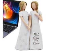 Best Friends Sculpture - Resin Art Ornament Sister Figurine