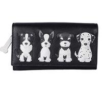 Best Friends Sitting Dogs Matinee Purse RFID 3508-65 (Black)