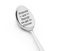 Best Friends Spoon Gift for Him Her Chritmas Birthday Gifts Spoons for Best Friends Bff Engraved Tea Cooffee Spoon for Besties Sisters Friends Are Family We Get To Choose