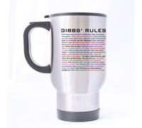 Best Funny Gibbs' Rules Theme - 100% Stainless Steel Material Travel Mug Cup - 14oz sizes