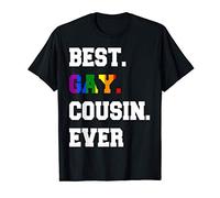 Best Gay Cousin Ever Pride LGBT Flag Matching Family Gifts T-Shirt