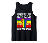 Best Gay Dad Ever LGBTQ Rainbow Flag LGBT Pride Month Tank Top