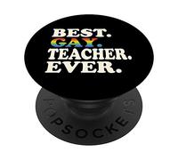 Best Gay Teacher Ever Gay Gender Equality Funny PopSockets Swappable PopGrip