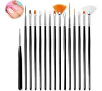best Gel Nail Brush For Poly Gel, Gum Gel and Builder Gel Nail Extensions, Nail Art, Synthetic, Blackgel brush Ombre brush (Nail Art Brueshes set -black)
