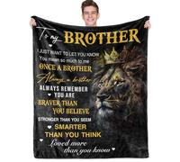 Best Gifts for Brother Blanket, Funny Brother Gifts from Sister Brother, Unique Birthday Gifts for Brother, to My Brother Gift for Graduation Christmas Wedding, Soft Warm Throw Blanket 60"X 50"