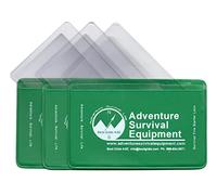 Best Glide ASE 3-Pack Credit Card Size Pocket Fresnel Lens - 4X Magnification - Emergency Fire Starter - Compact