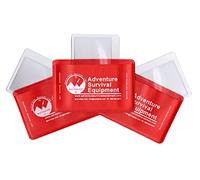 Best Glide ASE Credit Card Size Fresnel Lens Fire Starter and Magnifier Lenses (3 Pack - Red)