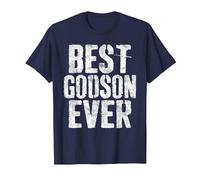 Best Godson Ever Shirt Men Boy World's Okayest Godson T-Shirt, Men, Navy Blue, Medium