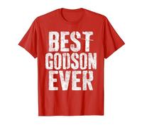 Best Godson Ever Shirt Men Boy World's Okayest Godson T-Shirt, Men, Red, Medium