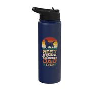 Best Golden Retriever Dad Ever, Father's Day, Golden Daddy Stainless Steel Insulated Water Bottle