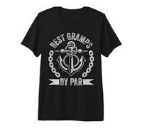 Best Gramps By Par Grandpa Skipper Boat Sailor Boating Premium T-Shirt