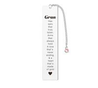 Best Gran Bookmark Gifts from Grandchildren Grandson Granddaughter Appreciation Present for Grandma Book Mark Birthday Mothers Day Christmas Thanksgiving Valentine Day Anniversary New Year Gifts