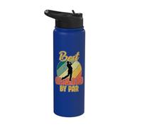 Best Grandad By Par Retired Retiree Retirement Golf Golfing Stainless Steel Insulated Water Bottle