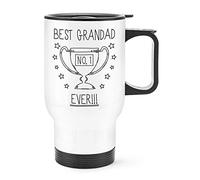 Best Grandad Ever No.1 Trophy Travel Mug Cup with Handle