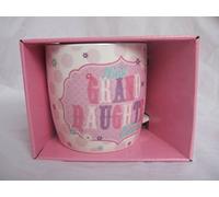 "Best Granddaughter Ever" Pink Vintage Style Pattern Ceramic Novelty Mug