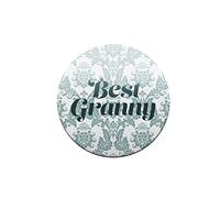 Best Granny Floral Pattern Round Coaster - Flowers Gran Nan Grandma Classic Vintage Birthday Gift #70732