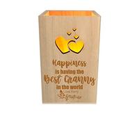 Best Granny Personalised Engraved Sentiment LED Tealight Holder Keepsake